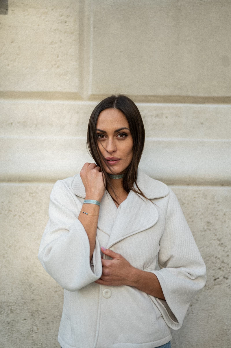 Hagyományos Arab Aranyszál Karkötő Arany és Denim Kék Szín