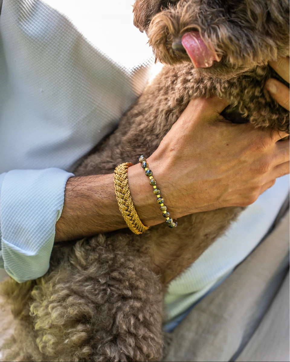 GRAV Tiger Flame Men Ásvány Karkötő