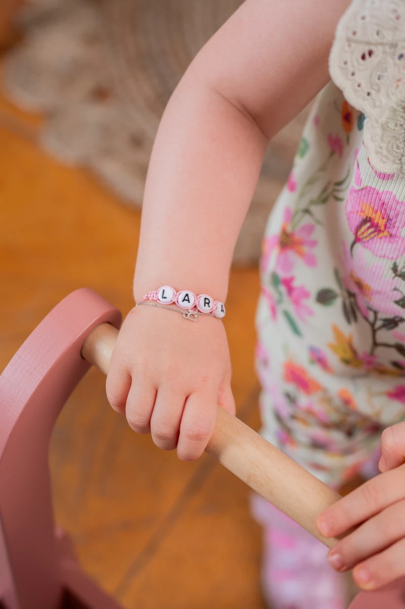 Lány Baby Betűs Ezüst 925 Fonalas Karkötő