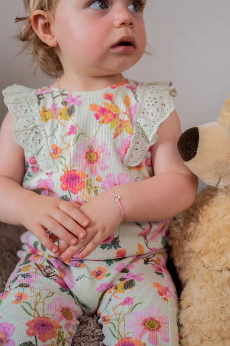 Kontúr Angyal Glóriával Baby Ezüst 925 Fonalas Karkötő