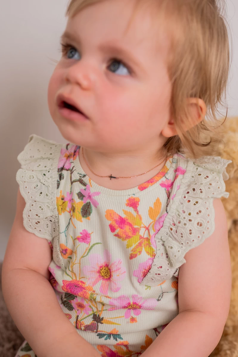 Kereszt Baby Sárga Arany 14K Nyaklánc