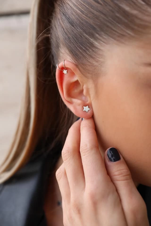 Grav Mina Ezüst 925 Fülgyűrű