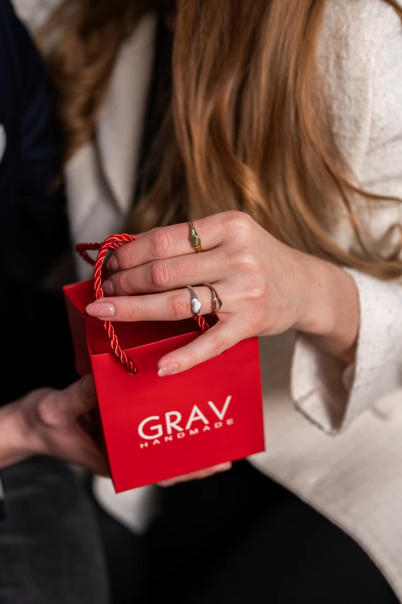 Szív Sárga Aranyozott Ezüst 925 Gyűrű