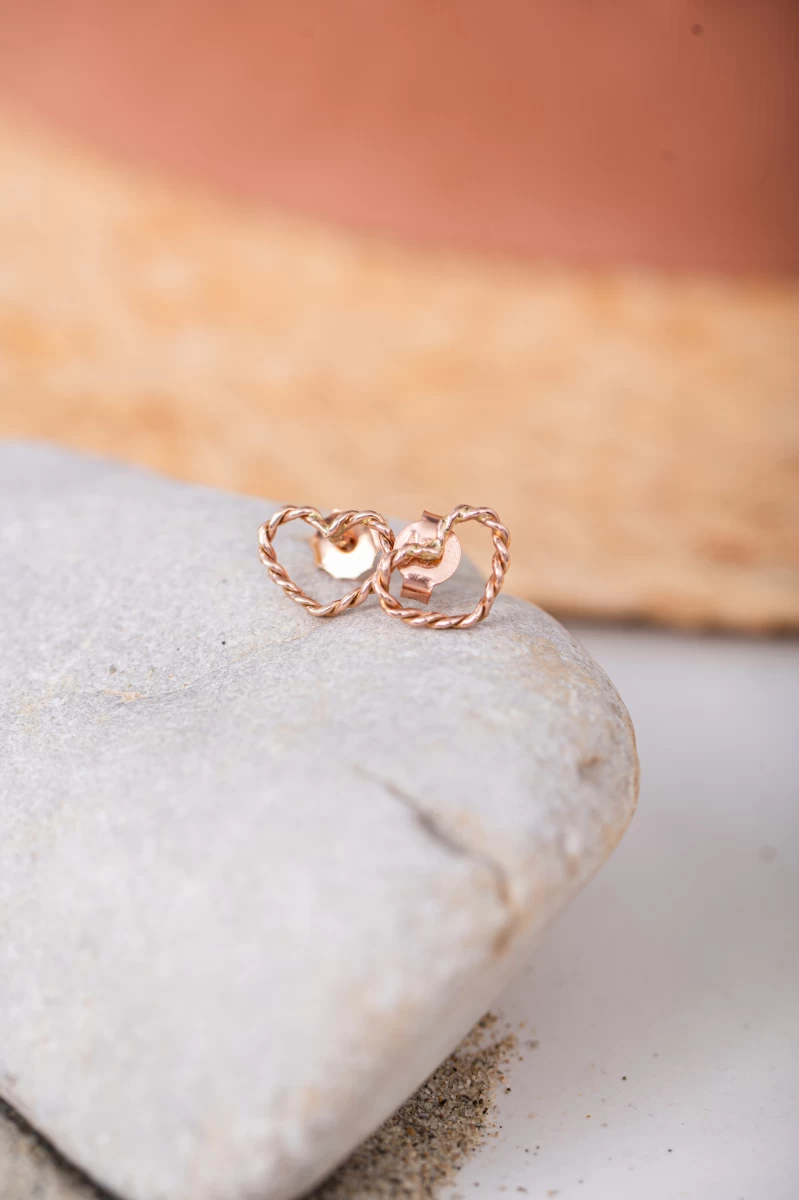 Nolita Szív Vörös Arany Fülbevaló