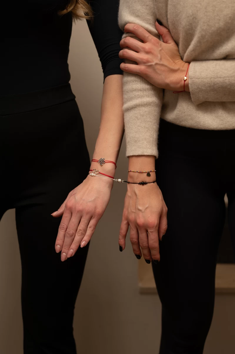 Grav  Double Pearl Onyx Ezüst 925 Karkötő