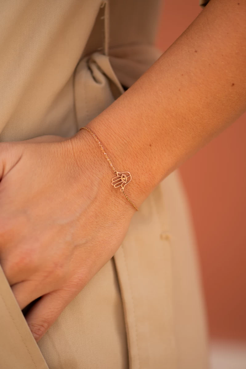 Grav Hamsa Ezüst 925 Karkötő