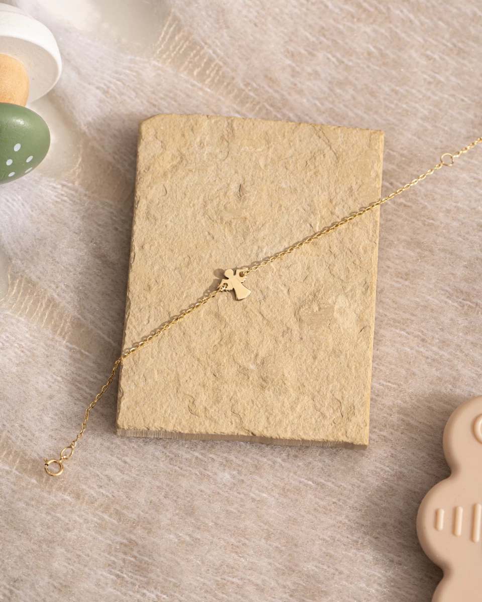 Angyal Baby Vörös Arany 14K Karkötő